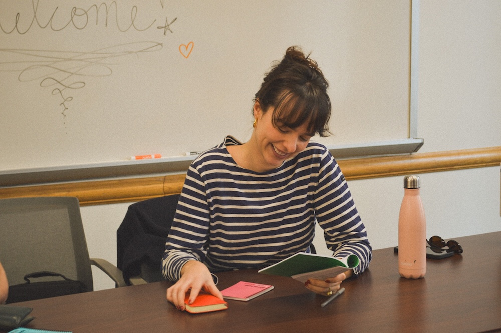 Isa Barrett reads from a play